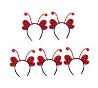 Angoily Cerchietti Coccinella 5 Pezzi per Bambine in Feltro e Plastica Leggeri per Feste in Maschera e Compleanni a Tema Insetti