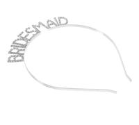 Angoily Cerchietto per Damigella D'onore Strass in Lega Argento, Fascia per Chioma da Matrimonio Lettere Brillanti, Accessorio Leggero per Feste e Foto di Damigelle