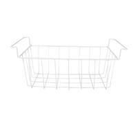 Angoily Cestello di Stoccaggio per Congelatore in Ferro Bianco Design a Livelli, Organizer a Sospensione per Freezer Profondo, Facile da Pulire e Accesso Rapido al Cibo