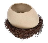 Angoily Ciotola in Ceramica a Forma di Nido D’uccello e Guscio D’uovo, Fruttiera e Vassoio per Snack da Portata, Accessorio da Tavola Elegante per Dessert, Barbecue e Bevande Fredde