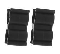 Angoily Clip Doppia per Tubi in Plastica Nera 2 Pezzi Morsetti di Collegamento per Tubi Doppi Accessori Nautici per Yacht e Camper Connettori per Fissaggio