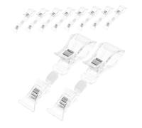 Angoily Clip Porta Etichette Rotanti in Plastica 10 Pezzi Doppia Testa per Segni Prezzo e Esposizione Flessibile, per Scaffali Supermercato