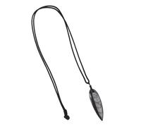 Angoily Collana Ciondolo a Conchiglia di Ammonite Fossile Grande, Pietra Grezza Lucidata per Gioielli Donna, Decorazione Esemplare Educativa per Appassionati di Vita Marina Antica