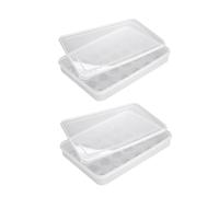 Angoily Contenitore di Distribuzione Contenitore di Stoccaggio Impilabile Coperchio Vassoio di Plastica per Cucina Domestica Griglie 2 Pezzi