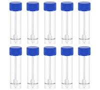 Angoily Contenitore per Campioni di Feci da 25-30 Ml, 10 Contenitori per Campioni di Feci in Plastica con Cucchiaio, Kit di Raccolta Senza Etichetta per Uso Medico in Laboratorio