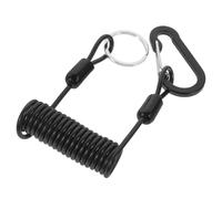 Angoily Cordino da Pesca Retrattile a Molla 1,2 M Nero, Cordino Protettivo Portatile per Esterni, Prolunga di Sicurezza Resistente per Attrezzi da Pesca e Sport Outdoor