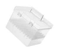 Angoily Custodia Portapenne Trasparente per 80 Pennarelli Divisori Individuali, Organizer Portatile Maniglia per Artisti e Studenti, Contenitore per Penne da Scrivania e Viaggio