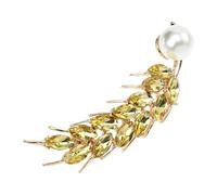 Angoily da Donna in Lega e Cristallo Giallo a Forma Grano Decorazione Accessorio Chic per Abiti Occasioni Speciali