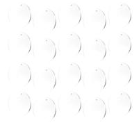Angoily Dischi Acrilici Rotondi Trasparenti Bianco Superficie Liscia in Acrilico 20 Pezzi per Artigianato e Creazione di Portachiavi Fai da Te