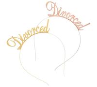 Angoily Fasce per Chioma da Donna Oro e Oro Rosa Lettere Just Divorced, Accessori Decorativi per Feste di Divorzio e Celebrazioni di Libertà, Set da 2 Pezzi Minimalisti