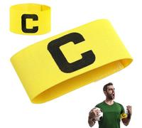 Angoily Fascia da Capitano in Nylon Nera, Design Regolabile per Rugby | Stile Semplice a Colori Contrastanti, Struttura Flessibile Fissaggio Aderente, Confortevole e Resistente