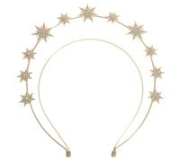 Angoily Fascia per Chioma a Doppio Strato Punte a Stella Dorata Cerchietto da Sposa e Ornamento per Feste Copricapo per Fotografia e Decorazioni Matrimonio per Donna e Ragazza