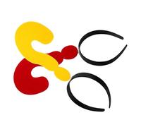 Angoily Fascia per Chioma Mantiene la Forma senza Deformarsi Punto Interrogativo 2 Pezzi in Plastico e Feltro Adatta per Matrimoni e Feste