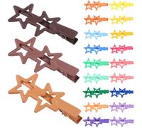 Angoily Fermagli per Chioma a Forma di Stella 21 Pezzi Clip Metalliche Piccole Leggere Accessori Decorativi per Ragazze e Donne per Uso Quotidiano e Feste