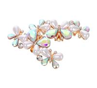 Angoily Fermagli per Scarpe Strass e Perle per Tacchi Alti da Donna, Fibbie Eleganti per Scarpe da Sposa, Accessori Rimovibili per Decorazioni di Calzature, 1 Paio, Stile Raffinato