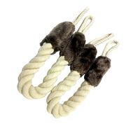 Angoily Fermaporta Corda in Cotone 2 Pezzi Blocca Maniglie Protezione Anti-collisione Beige per Ingressi e Finestre Sicurezza Ragazzo Ragazza