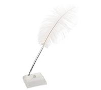 Angoily Firmare per Matrimonio Struzzo con Elegante Accessorio per Guest Book con Strass Bianco