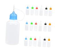 Angoily Flaconi Applicatori Punta Ad Ago Traslucidi 30ml, Set da 18 Pezzi 6 Colori, per Fai da Te, Pittura Acrilica, Artigianato e Applicazione Precisione Colla per Hobbisti e Artisti