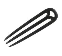 Angoily Forchetta per Chioma in Legno Nero Tre Denti, Bastoncino Cinese per Acconciature da Cerimonia, Accessorio per Chioma da Donna Stile Retrò