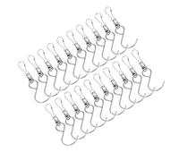 Angoily Ganci Girevoli a S in Acciaio 304 Cuscinetto 360° Set da 20 Pezzi 85Mm per Carillon Eolici e Girandole da Esterno Supporti Resistenti alle Intemperie per Balconi Giardino e