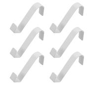 Angoily Ganci Sopra la Porta in Acciaio al Carbonio 6 Pezzi Bianchi, Appendiabiti a S Salvaspazio senza Foratura per Armadio, Cappotti e Organizzazione Domestica