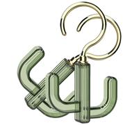 Angoily Gancio Appendiabiti 360° Girevole in Stile Cactus, senza Fori, per Appendere Sciarpe, Cinture e Borse, Set da 2 Pezzi Colore Verde Scuro Oro