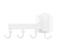 Angoily Gancio per Gioielli Adesivo da Parete a Doppia Serie Girevole e Multiuso Organizer Leggero in PP Bianco Nastro Adesivo senza Tracce per Collane Orecchini e Anelli