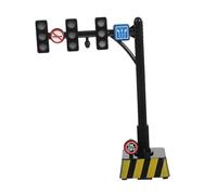 Angoily giocattoli del semaforo decorazione del semaforo Figurine in miniatura mini lampada di segnalazione arredamento della casa in miniatura segnale di stop giocattolo plastica Nero