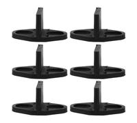 Angoily Guida a Pavimento per Porta Scorrevole da Fienile 6 Pezzi in Plastica Resistente Nera Fermaporta Anti-Salto Rullo Guida per Ferramenta Porte Scorrevoli Accessori per