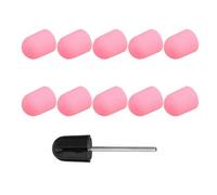 Angoily Kit 10 Cappucci per Levigatura Unghie Rosa 120# con Testina per Trapano Unghie Cappucci Abrasivi per Manicure Professionale Adatti a Strumenti Elettrici per Nail Art e Rimozione