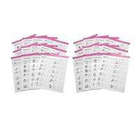 Angoily Libro di Pratica per Manicure 2 Set 12 Fogli per Set Bianco Schede di Formazione per Nail Art Strumenti per Saloni di Bellezza Forniture per Esercizi Unghie e Disegni Creativi