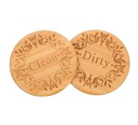 Angoily Magnete Doppio Lato in Legno per Pulizia Lavastoviglie Cartello Indicatore Pulito e Sporco Set 2 Pezzi per Cucina Lavatrice e Frigorifero