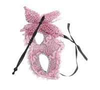 Angoily Maschera Farfalla Raffinata da Donna in Plastico e Tessuto, Design Portatile a Mano, per Cosplay e Feste di Halloween e Prom