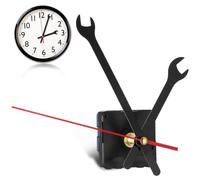 Angoily Meccanismo Orologio al Quarzo Silenzioso Kit, per Parete Nero | Plastica, Alimentazione 1,5 V Aa, Albero Corto 31mm, per Quadranti 12-16mm