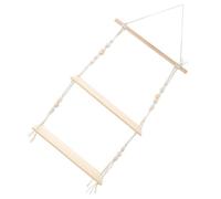 Angoily Mensola da in Corda di Cotone e Legno in Macramè Decorazione a Doppio Strato Decorazione per Piante e Candele Profumate per Cucina e Casa