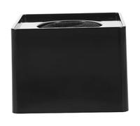 Angoily Mic Logo Flag Station in Abs Nero Blocco Quadrato Portatile Per Microfono Da Intervista Dimensioni Con Regolabile e Design Resistente Per Giornalisti e Professionisti