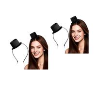 Angoily Mini Fascia per Capelli a Cilindro, 2 Pezzi, Cappello a Cerchio da Cowboy per Adulti, Accessorio per Costume da Matrimonio, Carnevale E Cosplay per Uomo E Donna