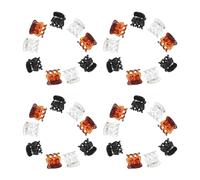 Angoily Mini Fermagli per Chioma da Donna 72 Pezzi Piccole Mollette a Artiglio in Plastica Antiscivolo Scatola Colori Assortiti Brillante Caffè e Trasparente per Frangia e Styling