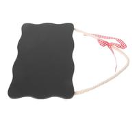 Angoily Mini Lavagna Nera in Legno Doppia Faccia Corda e Fiocco, Facile da Installare, per Messaggi in Casa o Negozio