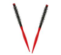 Angoily Mini Spazzola Rotonda in Nylon per Chioma Corti e Ciuffi Set da 2 Pezzi Design Ergonomico per Styling Volume e Asciugatura Rapida per Uso Professionale e Viaggi