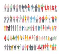 Angoily Mini Statuine, 100 Pezzi di Statuine in Miniatura, Figure Umane per Case Delle Bambole per Diorami Architettonici, Scenari Ferroviari, Mini Musei, Accessori per Case Delle Bambole, Pose