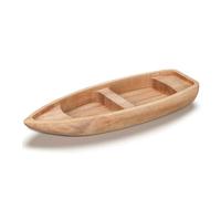 Angoily Modellino Barca in Legno da Decorazione Classica per Casa, Mini Barchetta a Forma di Canoa in Legno Khaki, per Decorazioni Versatili e Mensole