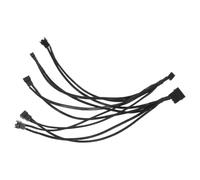Angoily mozzo del Ventilatore prolunga del Ventilatore controllore Regolabile Adattatore connettore Comodo Cavo sdoppiatore Cavo della Ventola di Raffreddamento del Computer plastica Black
