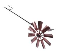 Angoily Mulino a Vento in Ferro Battuto da Giardino Decorazione Colorata per Esterni Resistente alle Intemperie Girandola Rotante per Cortile e Patio