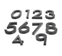 Angoily Numeri Civici per Porte in Resina ABS 10 Pezzi, Cartelli Adesivi per Numeri di Indirizzo e Stanze, Adatti per Uso Domestico e Uffici