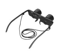 Angoily Occhiali da Binocolo Leggeri in Plastica Lenti 3x per Teatro e Concerti Vista Potenziata Binocolo da Teatro Portatile Nero Mani Libere