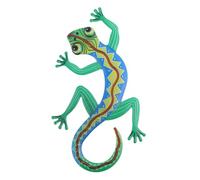 Angoily Ornamento Lucertola in Ferro da Appendere a Parete Decorazione Murale Verde per Interni ed Esterni Accessorio Gancio per Cucina Soggiorno Giardino e Ufficio Idea Regalo per