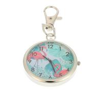 Angoily Orologio da Tasca Portatile e Anziani Numeri Chiari, Design Moderno in Vetro e Lega Motivo Fenicotteri, per Esami e Uso Medico