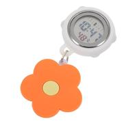 Angoily Orologio Infermiere Digitale Clip Arancia e Fiore, Vetro e Silicone, Design Vivace, per Attività Cliniche in Ospedale