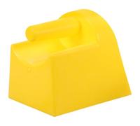 Angoily Pala per Mangime Gialla in Plastica dal Design Rinforzato e Grande Capacità, Pala da Allevamento per Animali della Fattoria, Fondo Piatto Resistente e Durevole